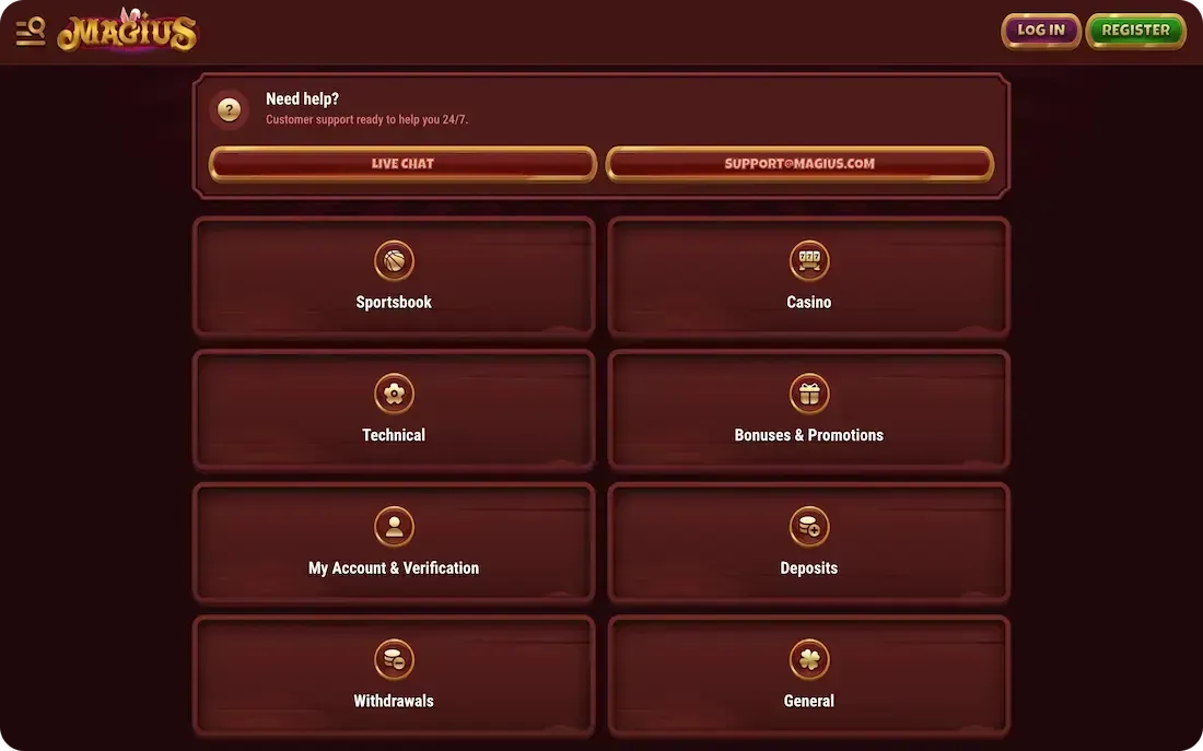magius casino faq