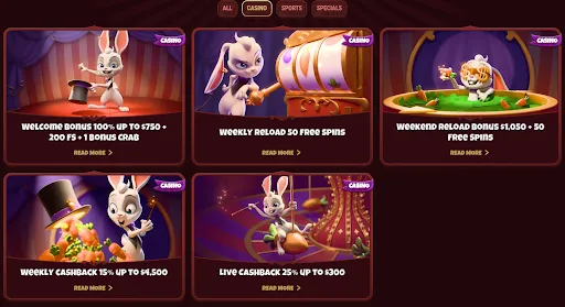 Magius Casino welcome offers